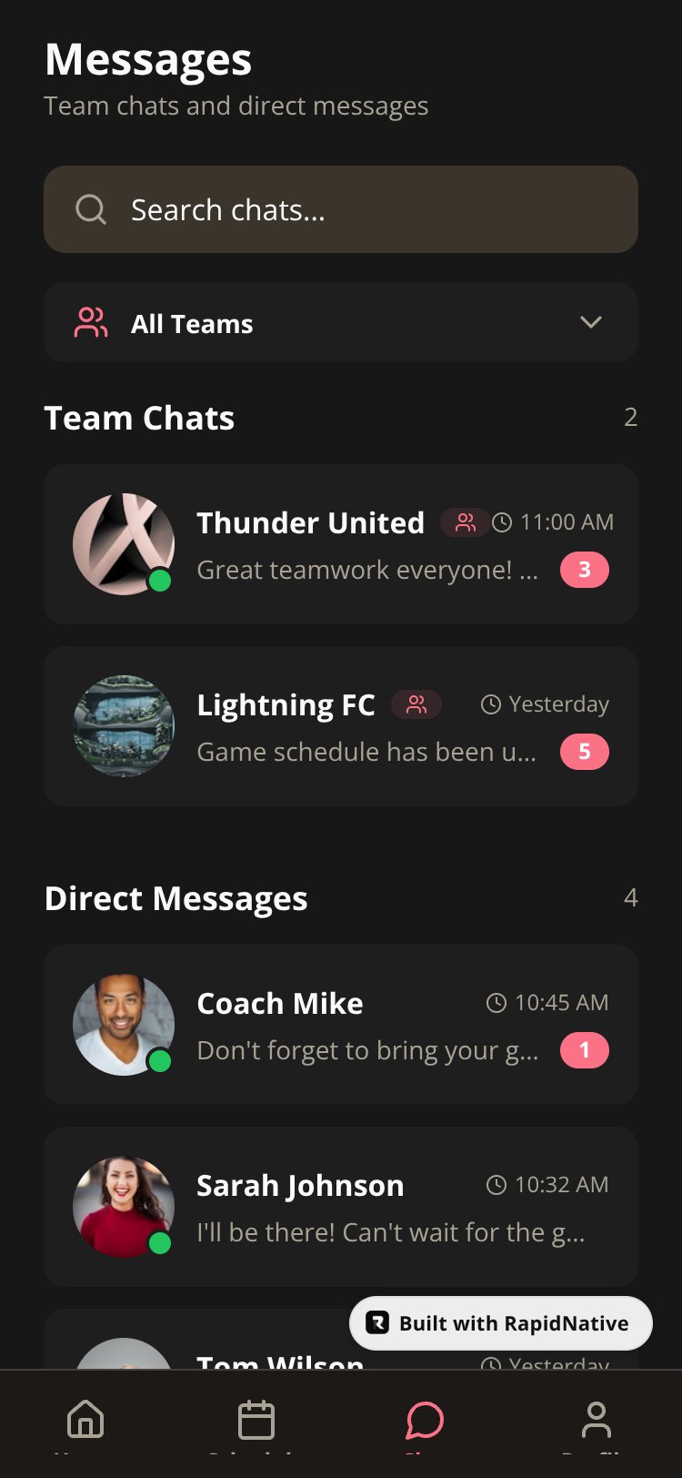 TeamHub screen 4