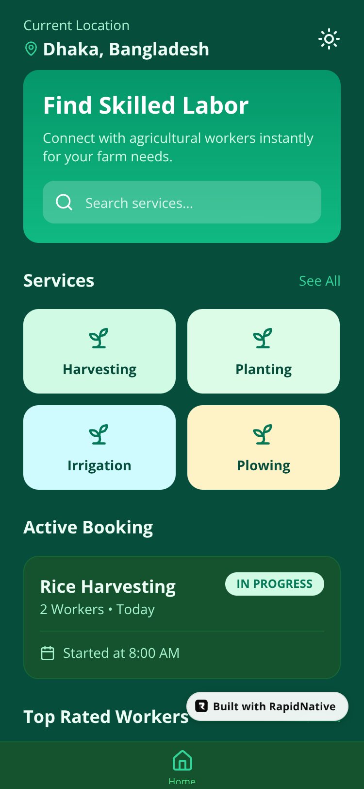 KrishiConnect screen 1