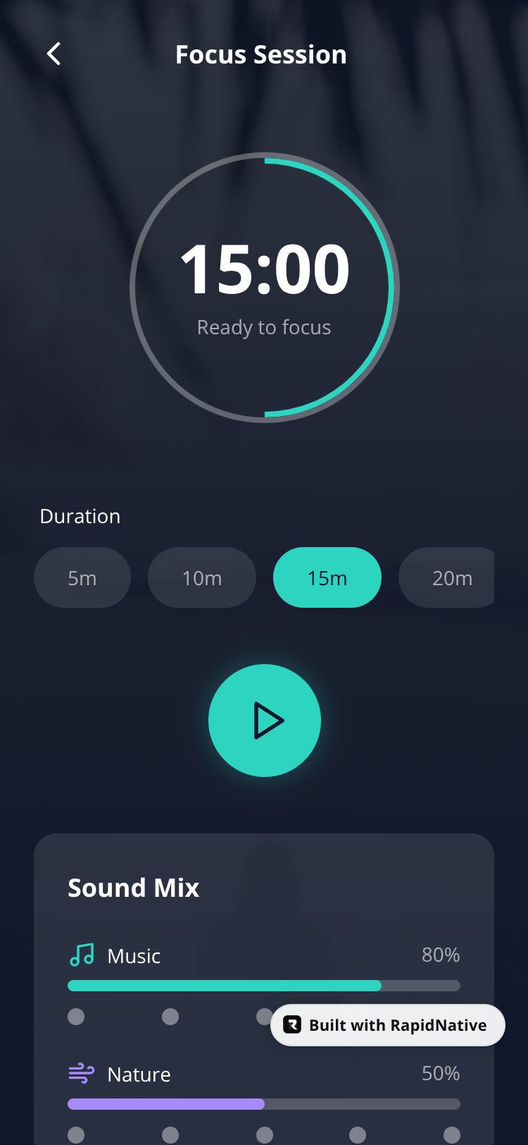 Serenity Sounds screen 1