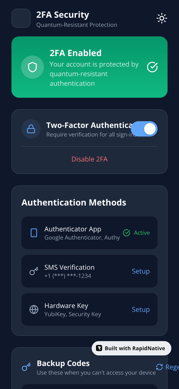 TUK 2FA SecureAuth screen 1
