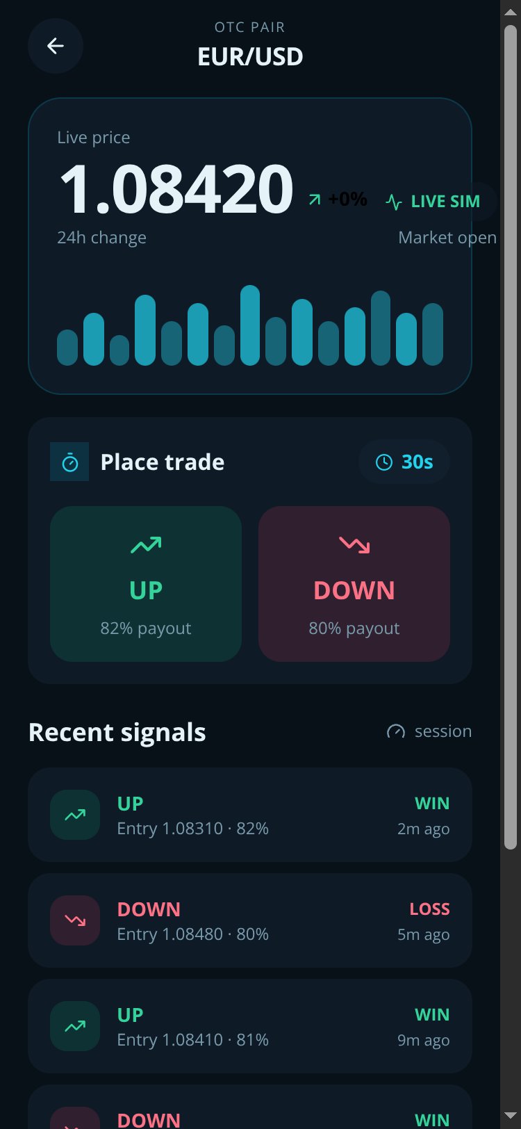 Quotex OTC Signal Pro Copy screen 1