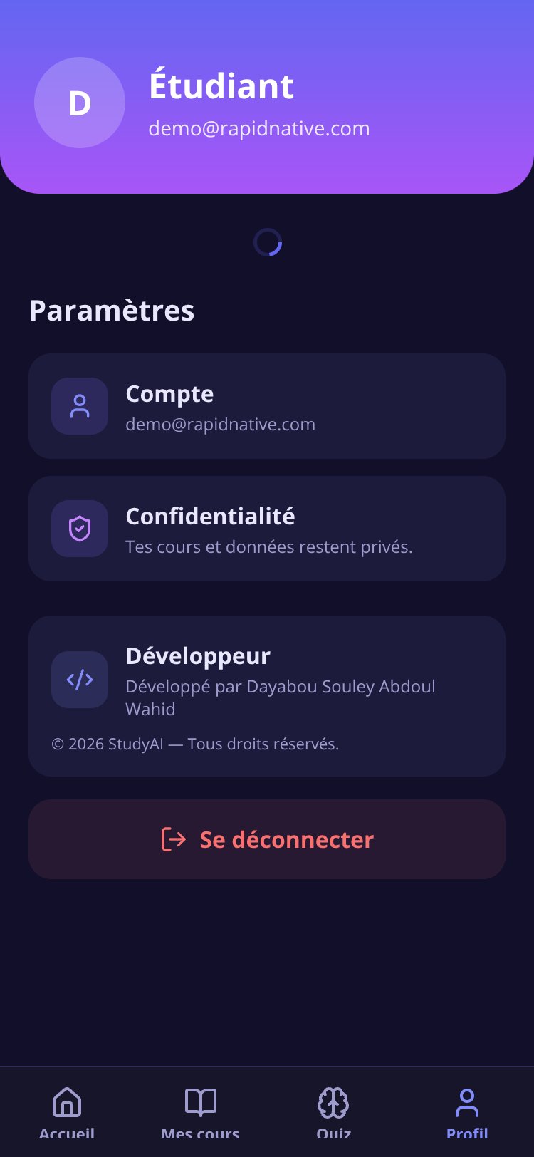 StudyAI screen 3