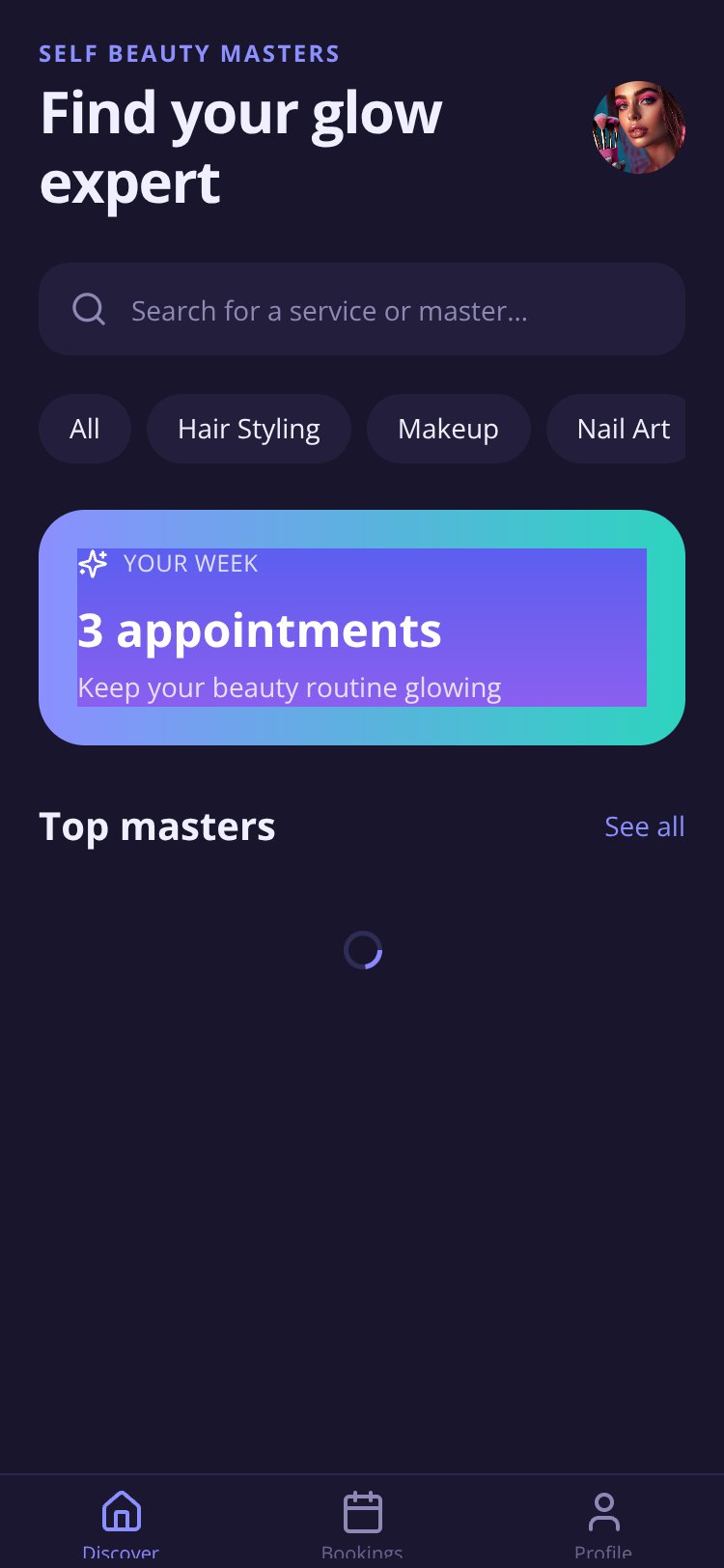 GlowUp screen 3