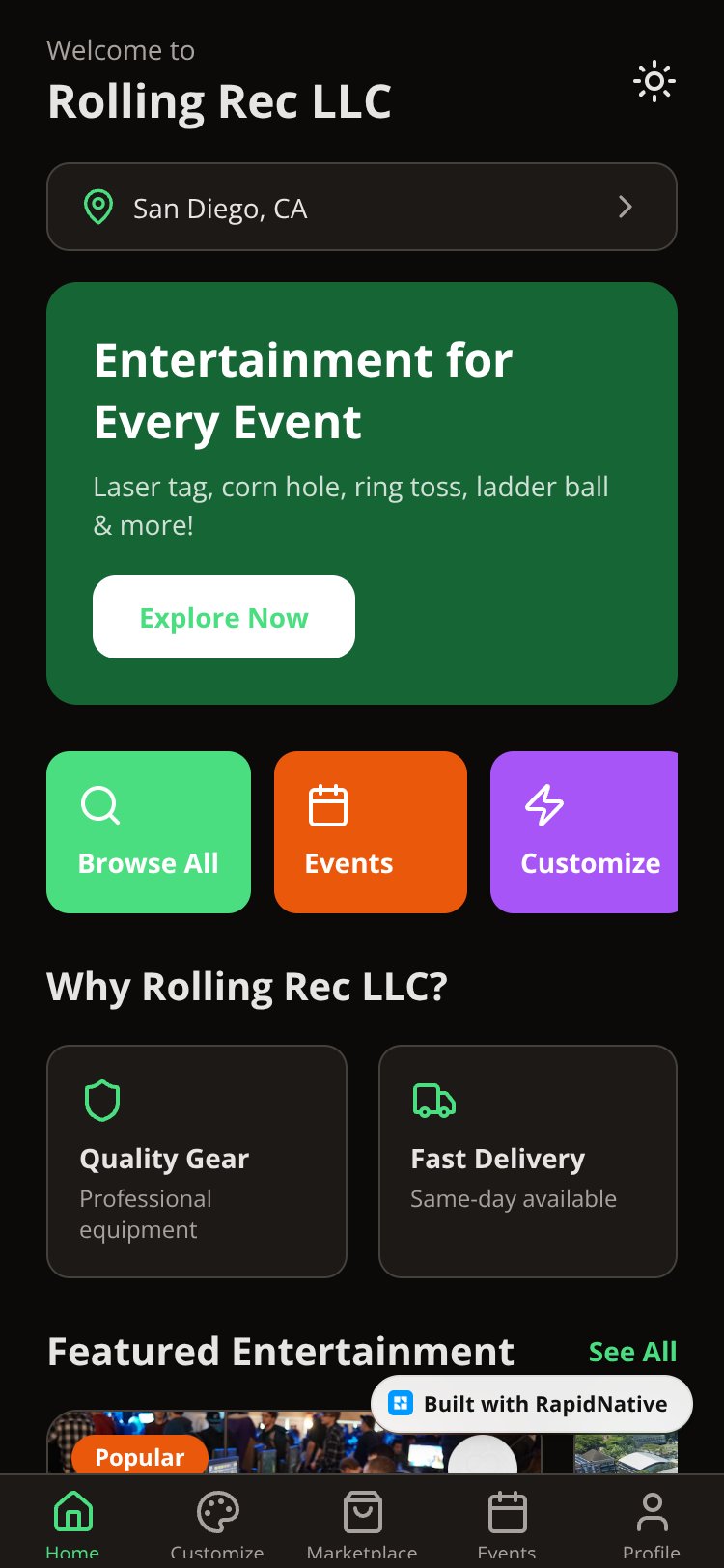 Rolling Rec Hub screen 4