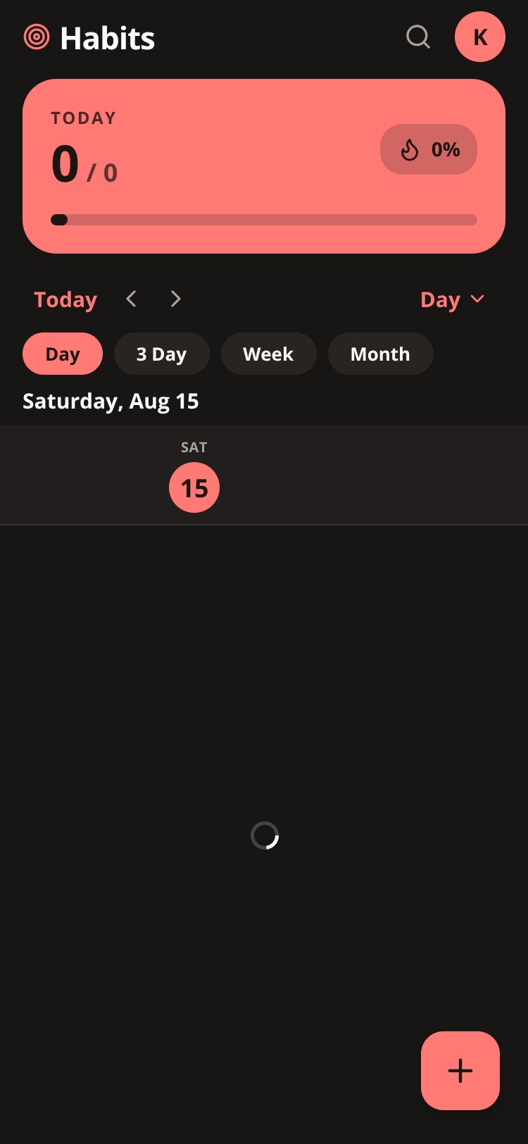 Calendar screen 3