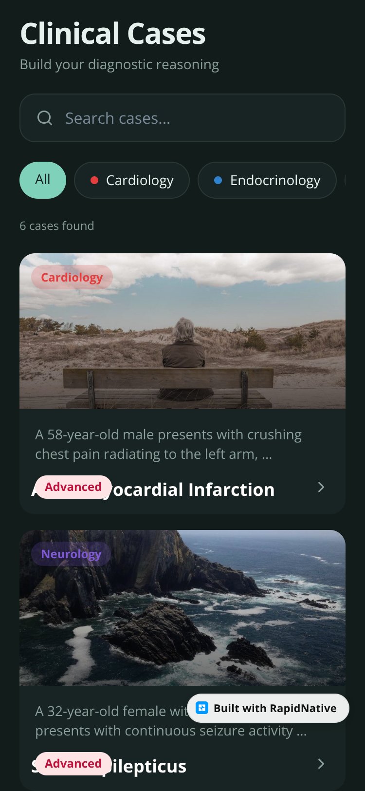 MedCases screen 2