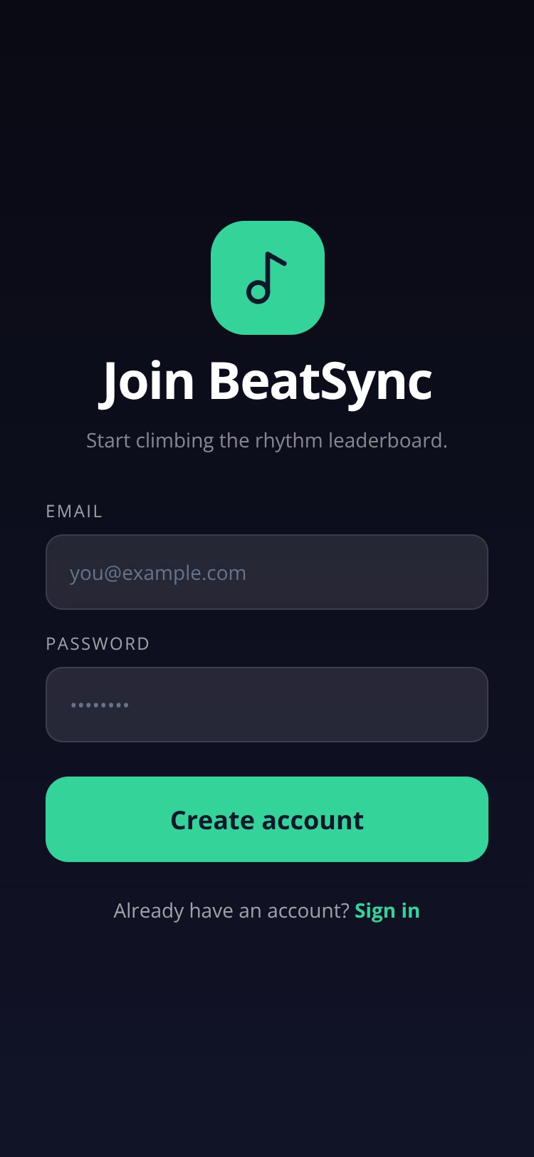 BeatSync screen 2