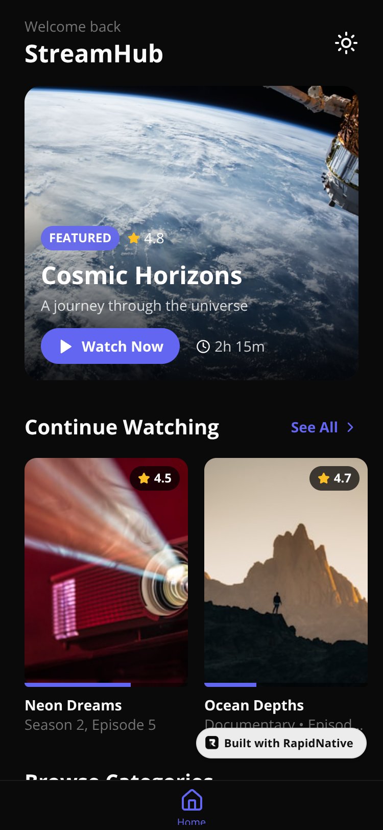 Media Stream screen 1