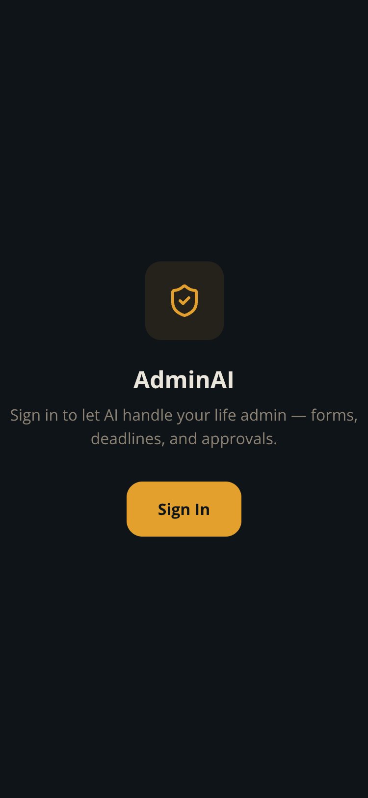 AdminAI screen 1