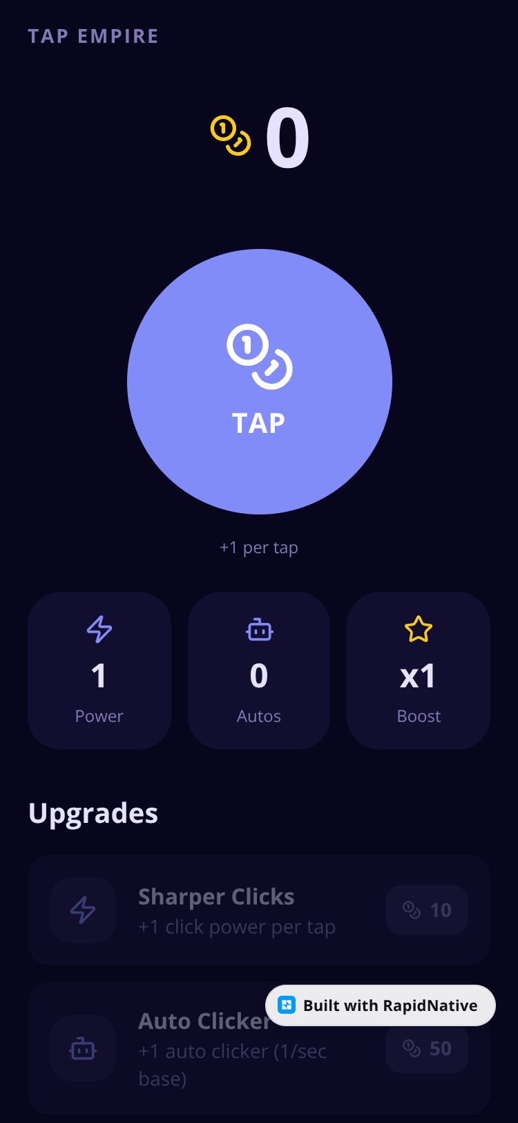 Tap Empire screen 1