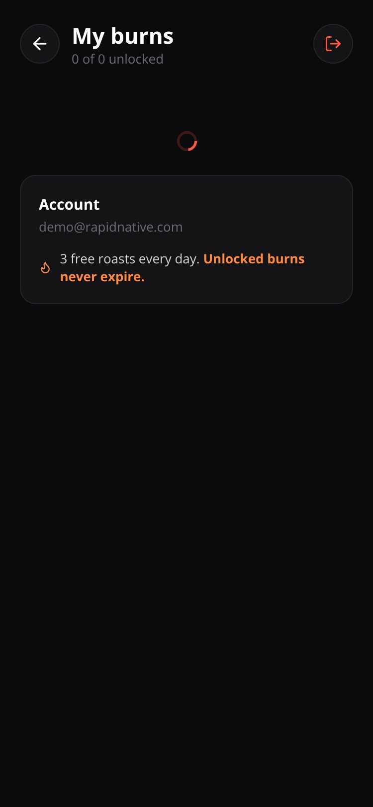 BurnMe screen 3