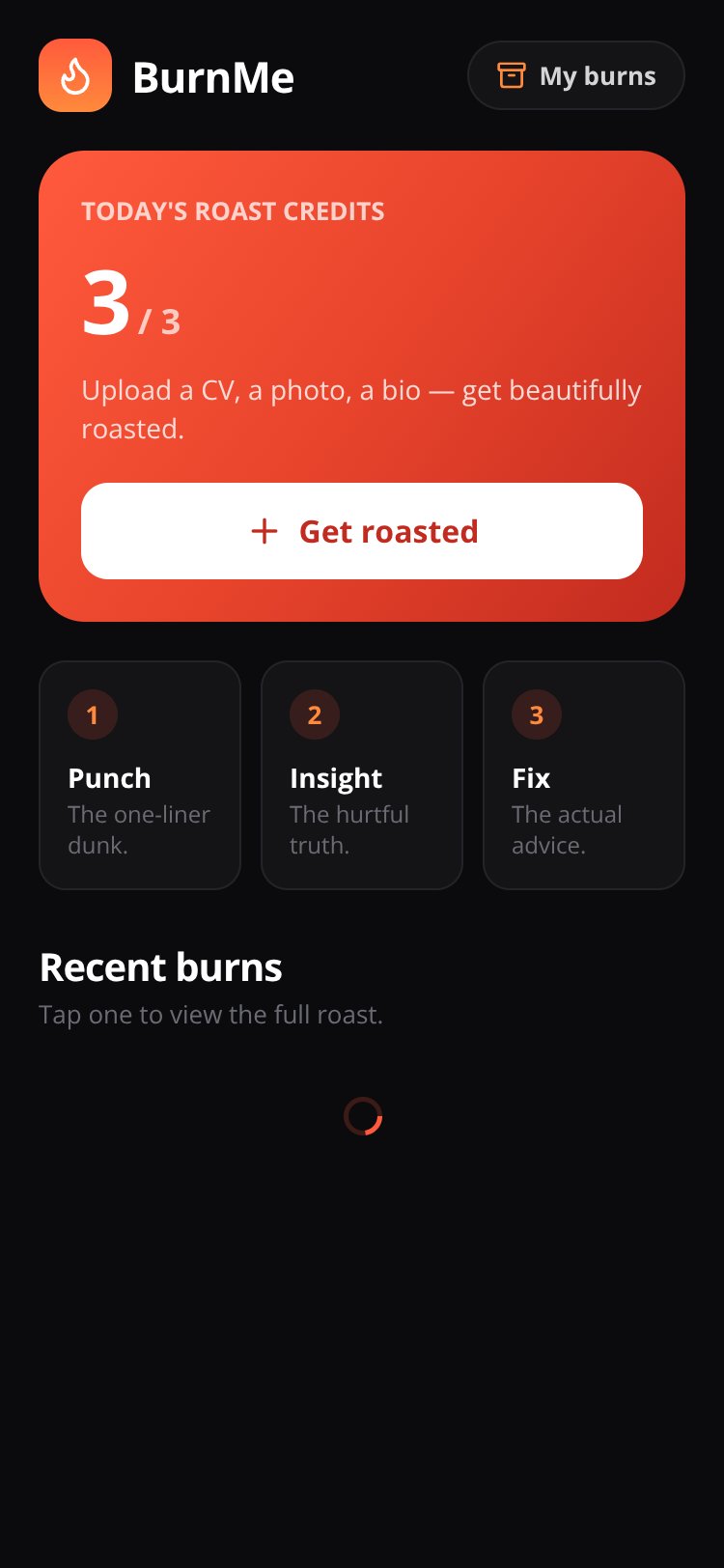 BurnMe screen 5