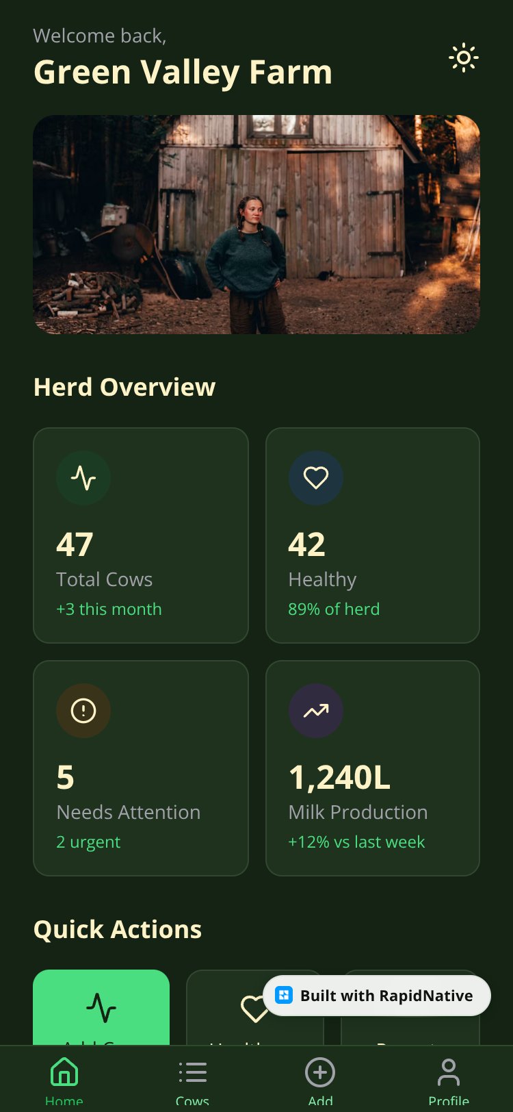 CowTrack screen 4