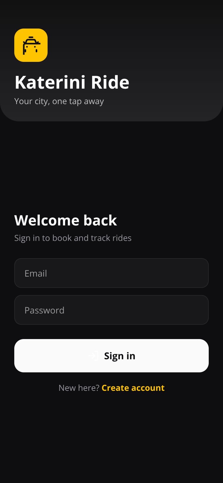 RapidNative App screen 1