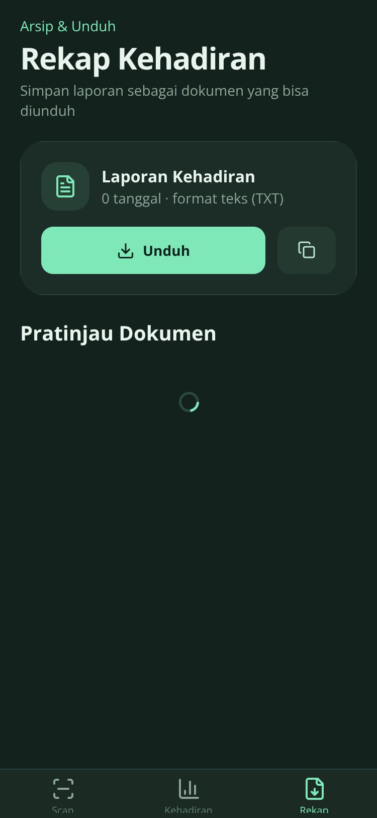 Absensi Jemaat screen 3