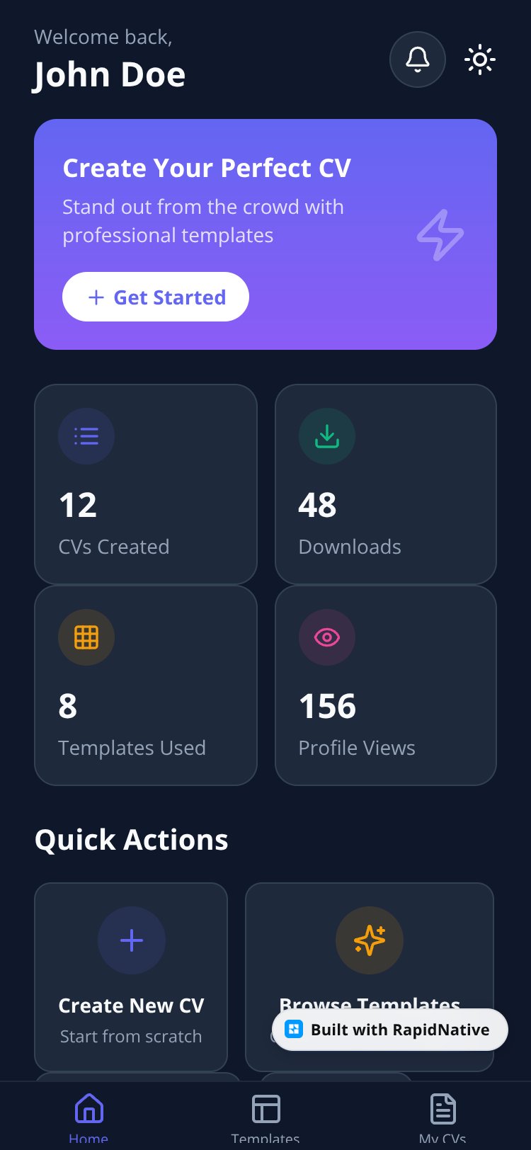 CV Maker screen 3