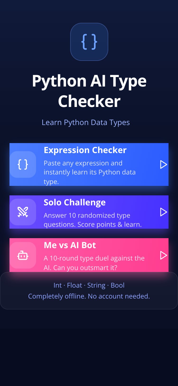 Python AI Type Checker screen 1