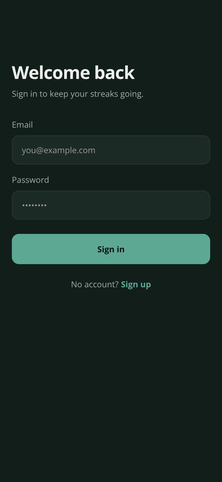 Streak screen 1