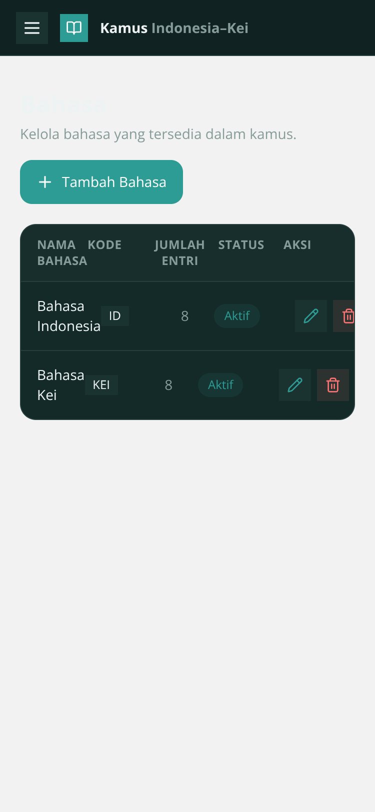 Kamus Indonesia–Kei screen 1