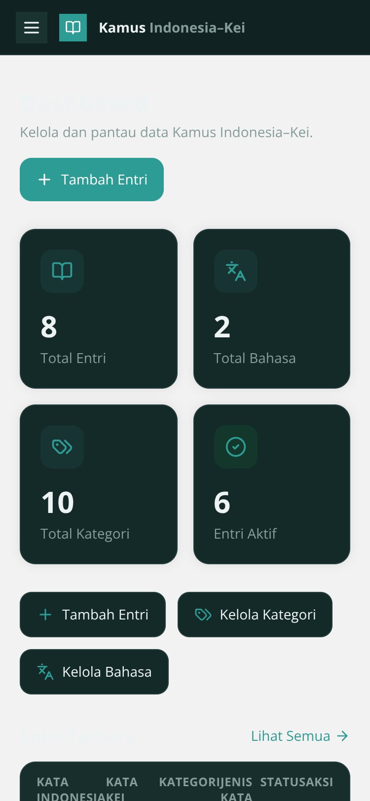 Kamus Indonesia–Kei screen 2