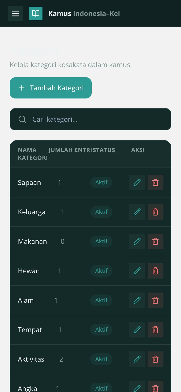 Kamus Indonesia–Kei screen 4