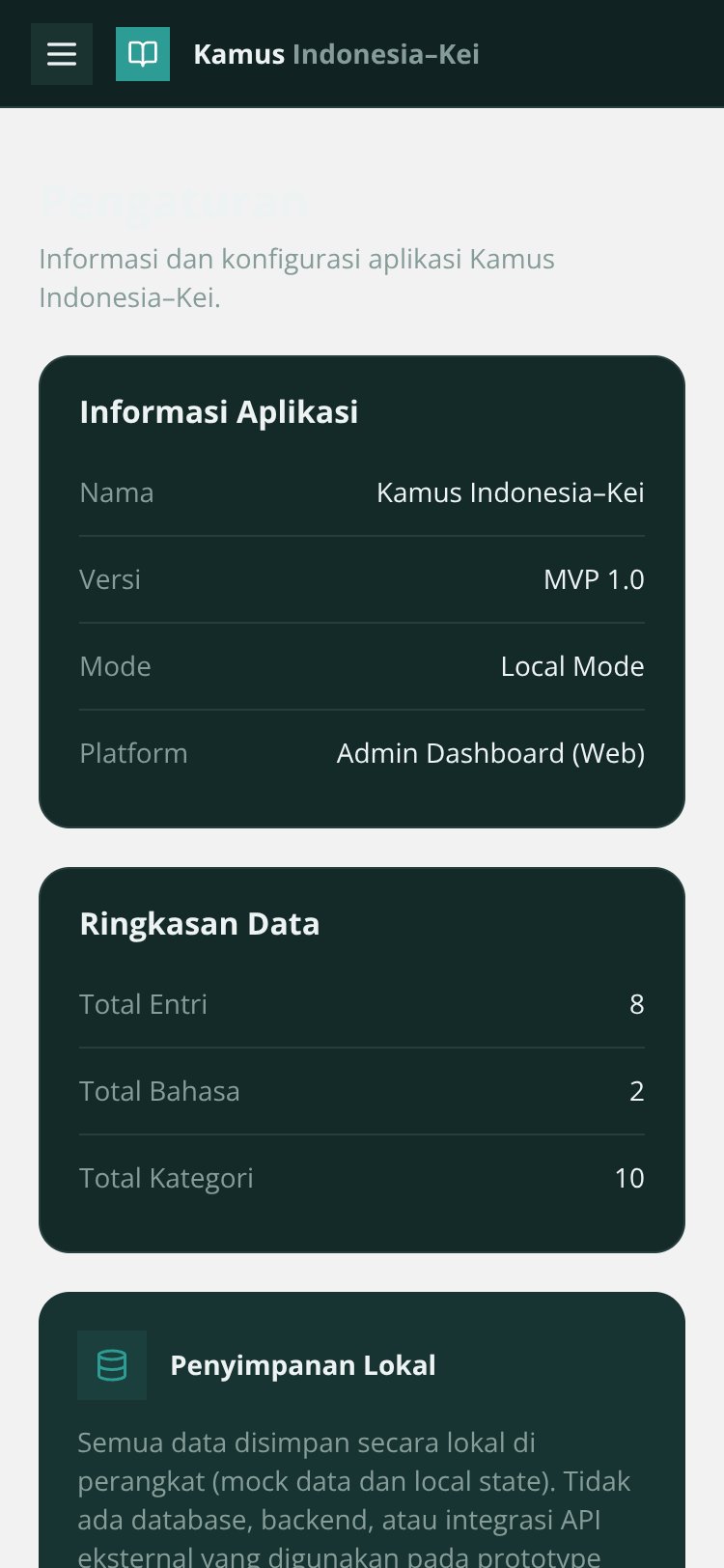Kamus Indonesia–Kei screen 5