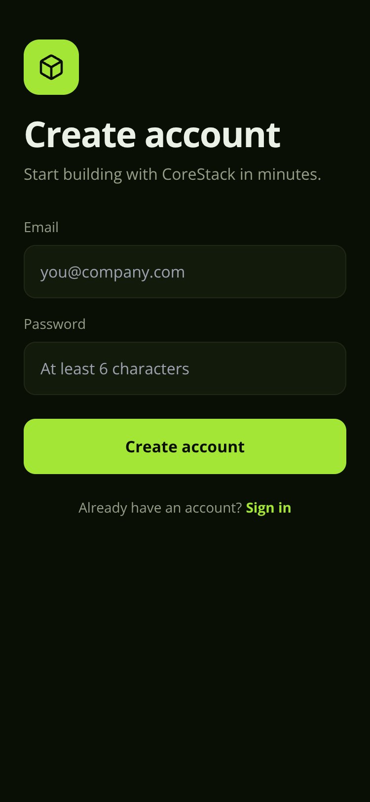 CoreStack screen 2