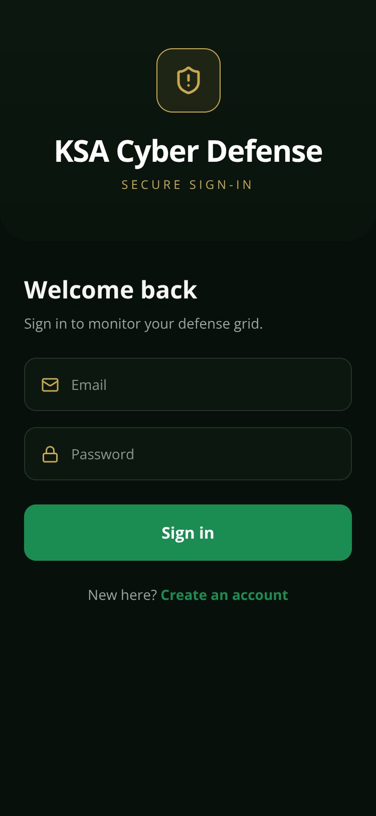 KSA Cyber Defense screen 1