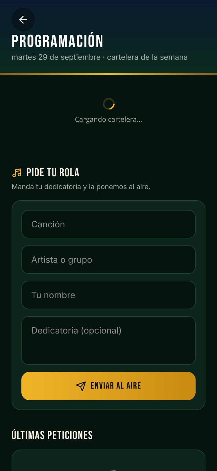 La Tuxtleca Radio screen 1