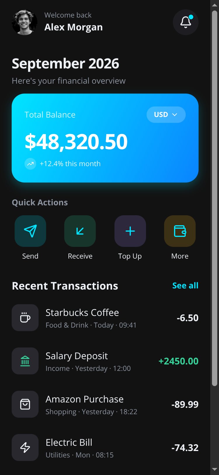 NeonWallet screen 1