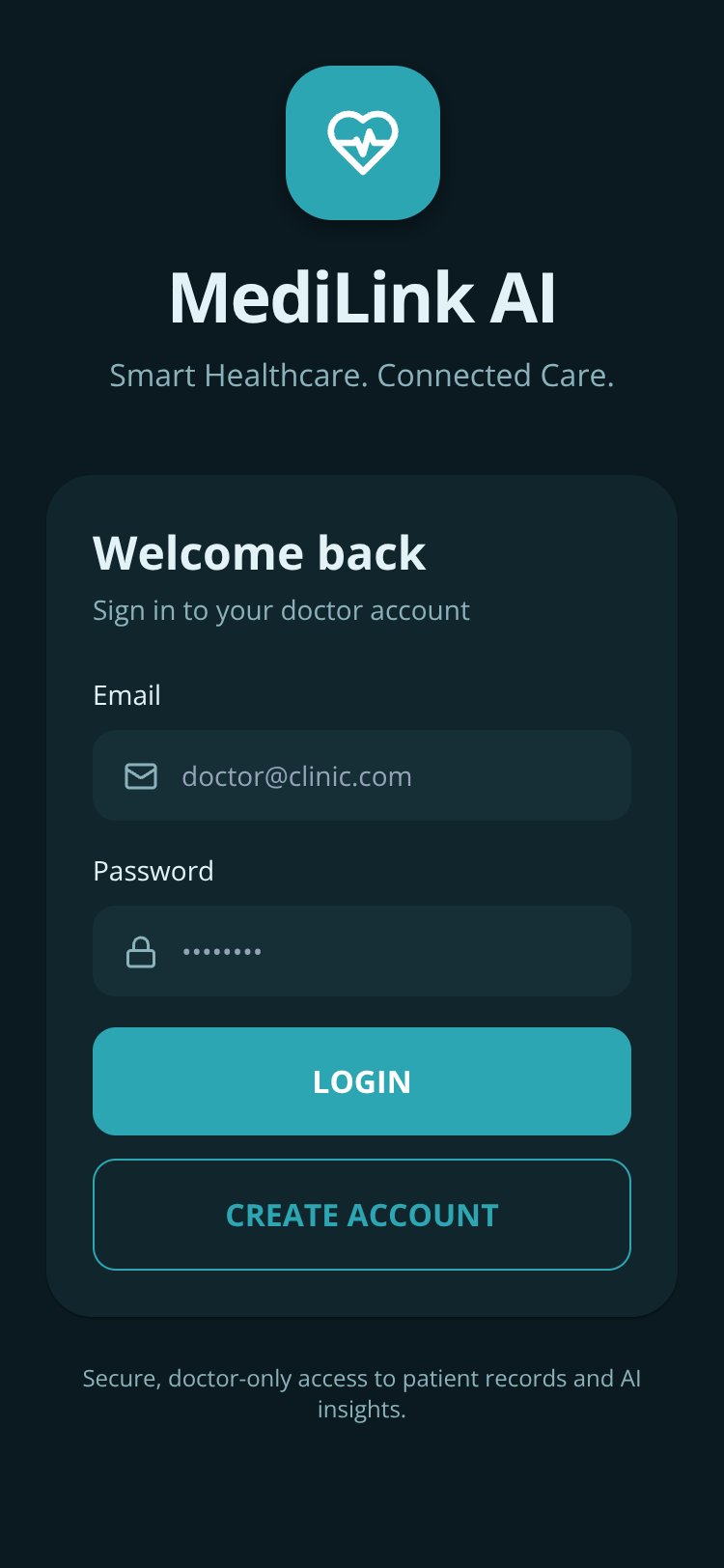 MediLink AI screen 1