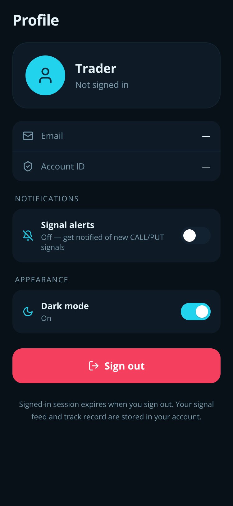 Quotex OTC Signal Pro Copy screen 1