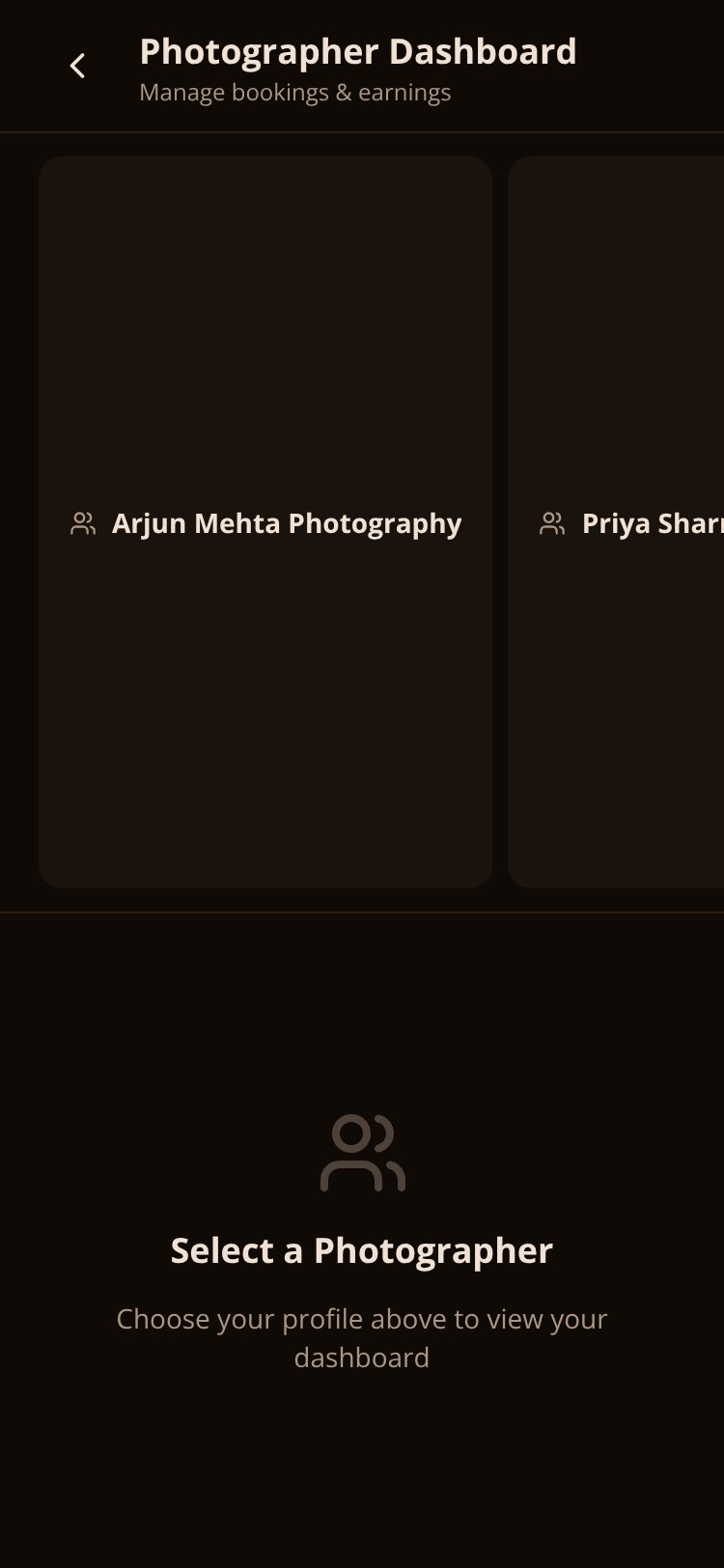 ShaadiShoot screen 2