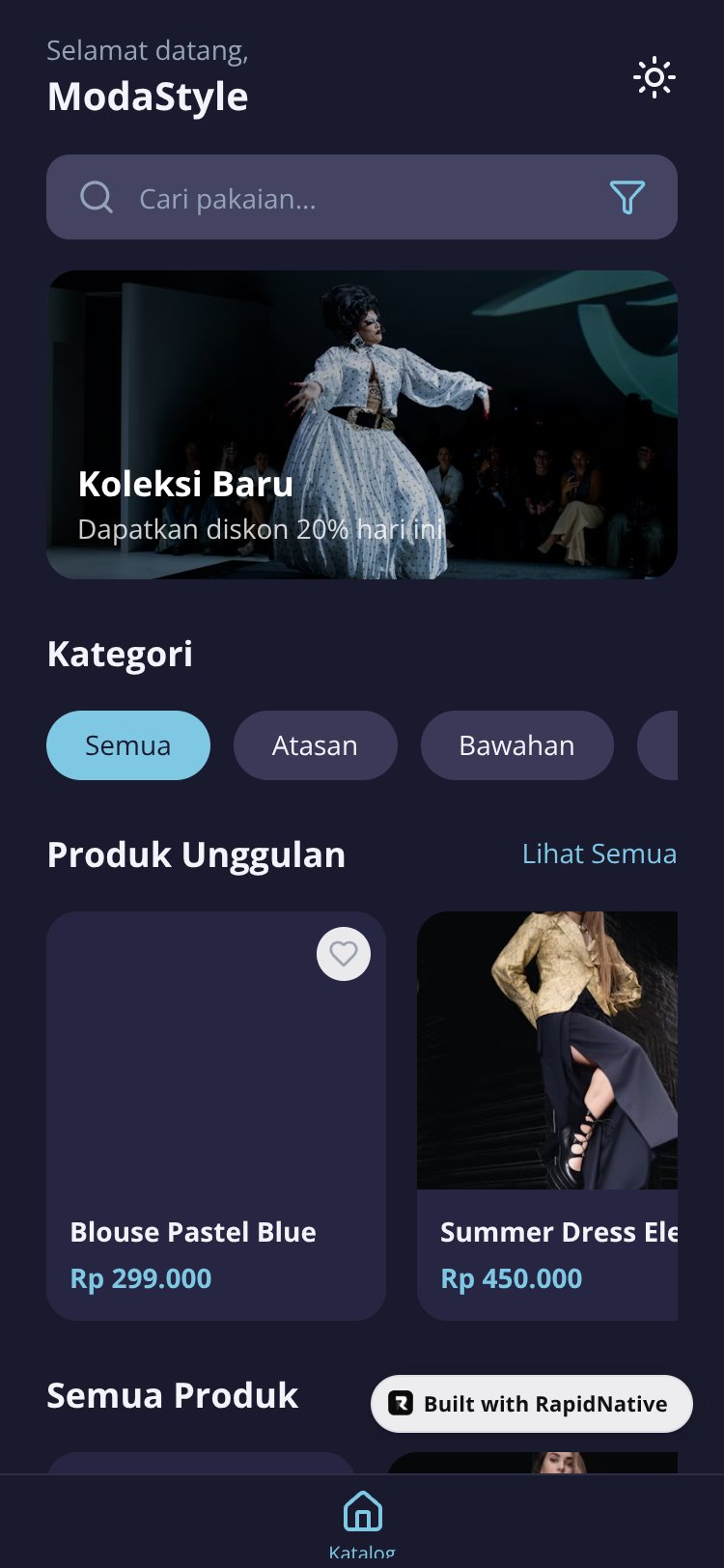 ModaStyle screen 1
