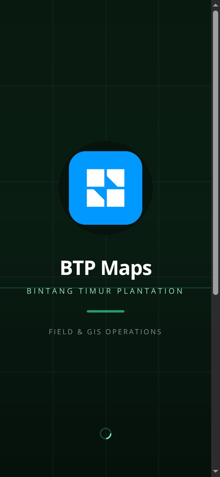 BTP Maps screen 1