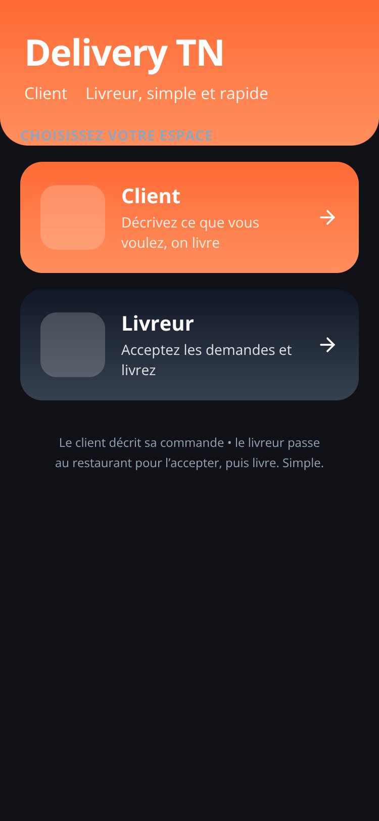 Delivery TN screen 1