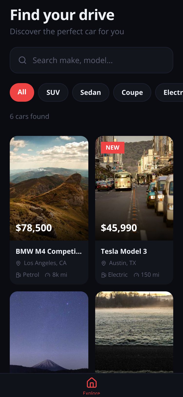 DriveMarket screen 1