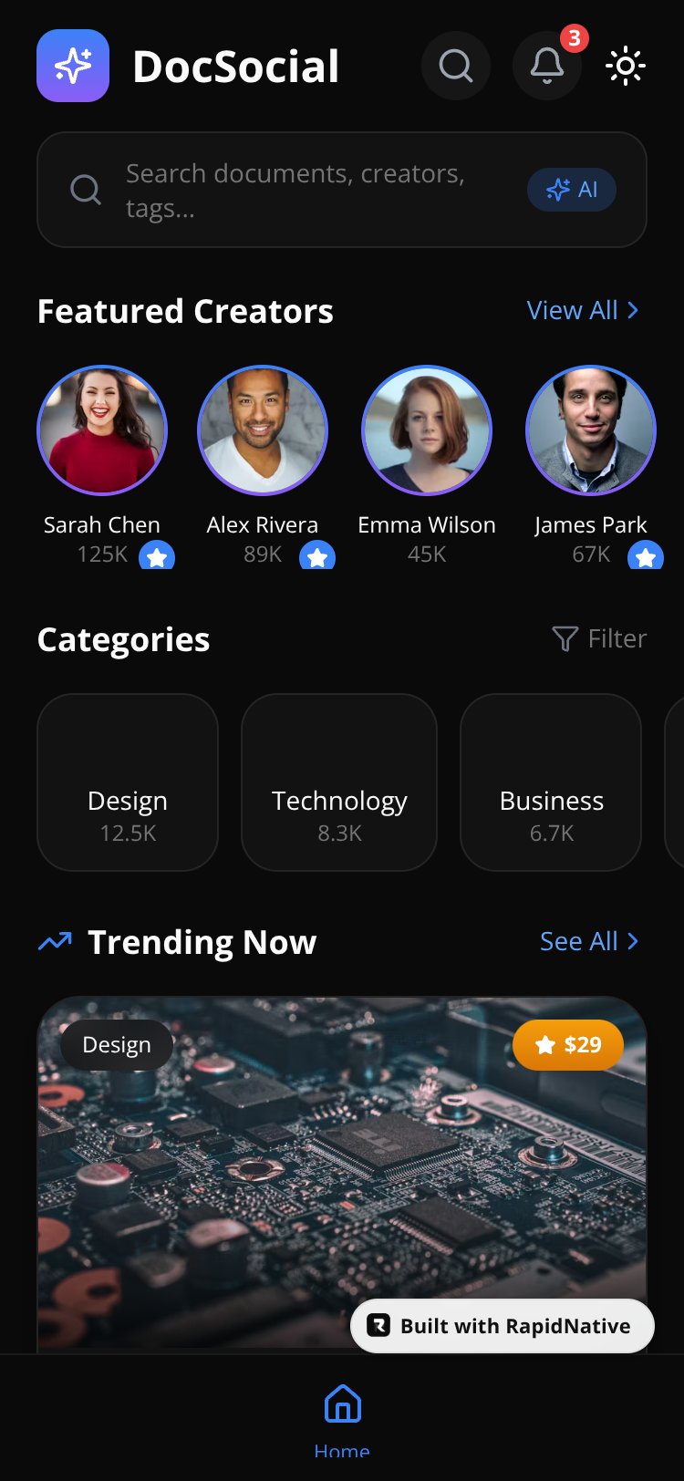 DocSocial screen 1