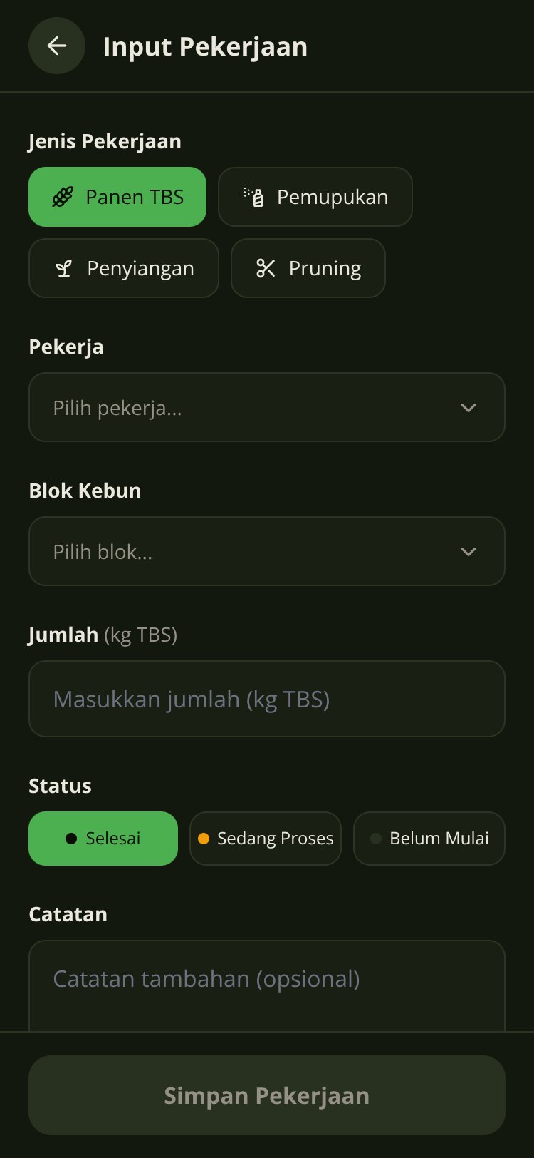SawitTrack screen 2