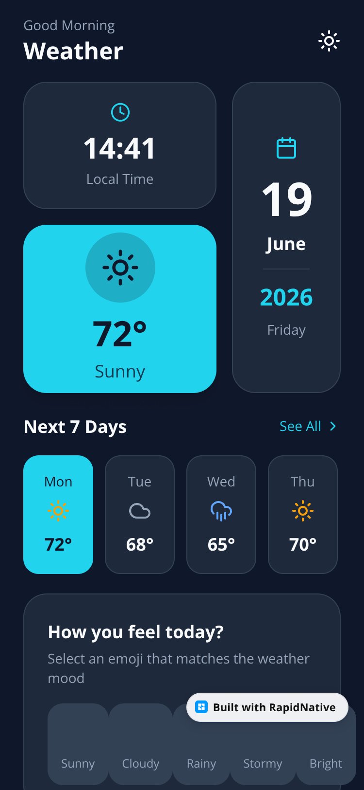 FitTrack screen 1