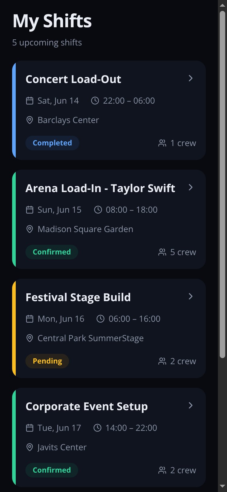 ShiftTracker screen 1