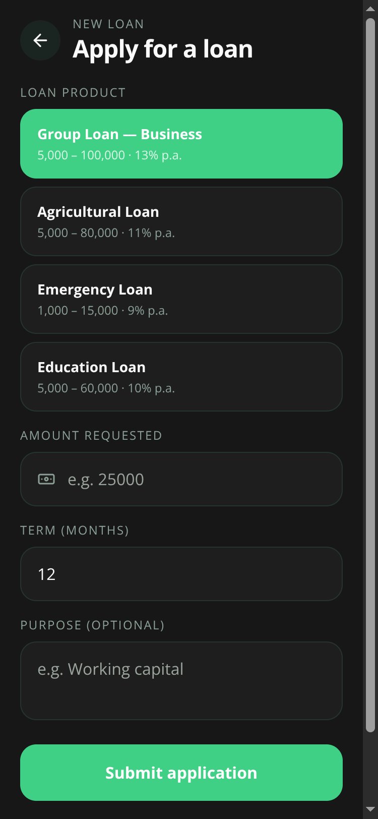 Member Loans screen 4