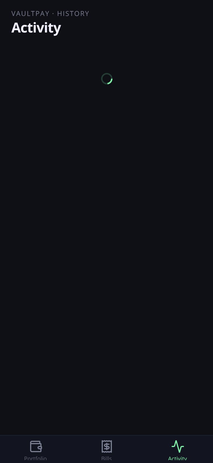 VaultPay screen 2