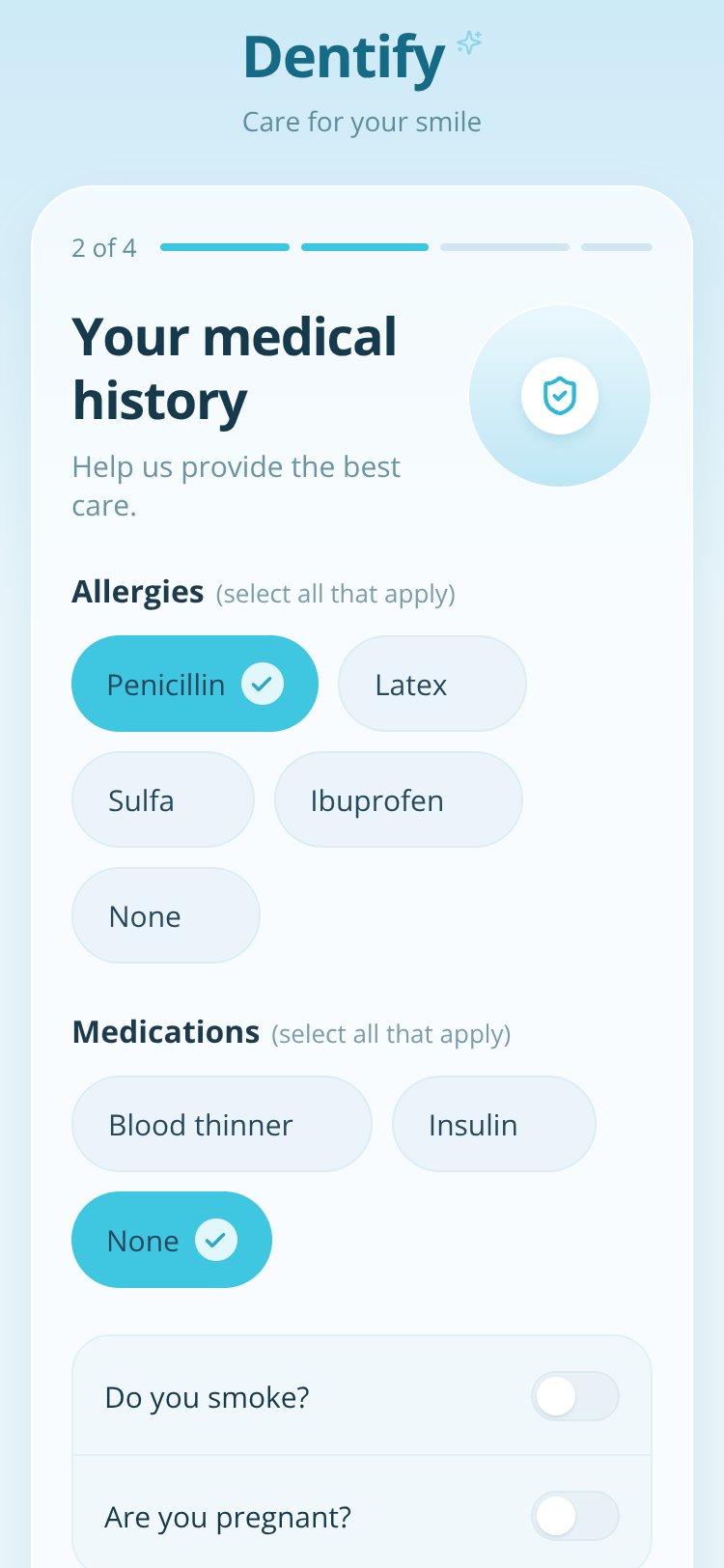 Dentify screen 2