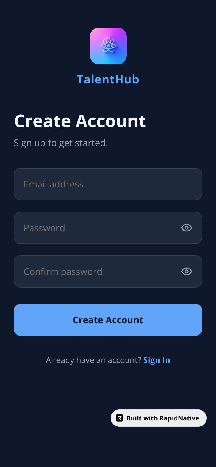 TalentHub screen 2