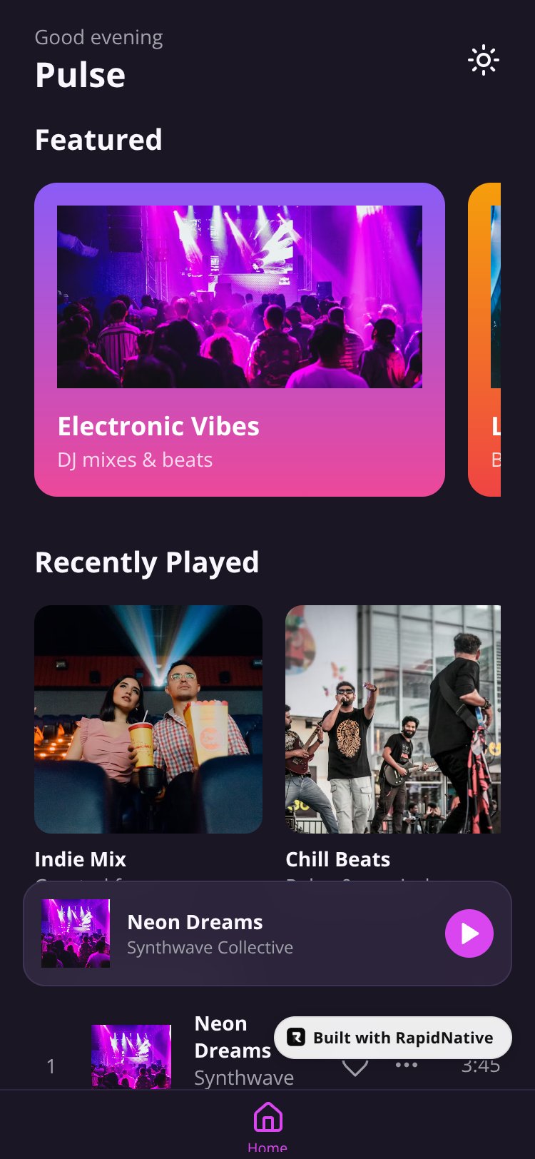 expo-nativewind screen 1