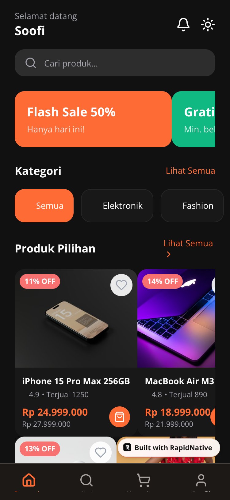 Shopee Marketplace screen 3