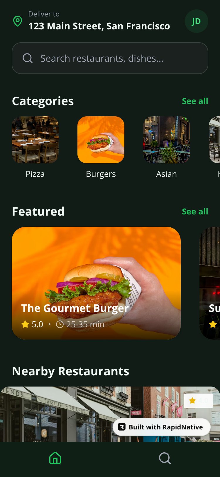 QuickBite screen 3