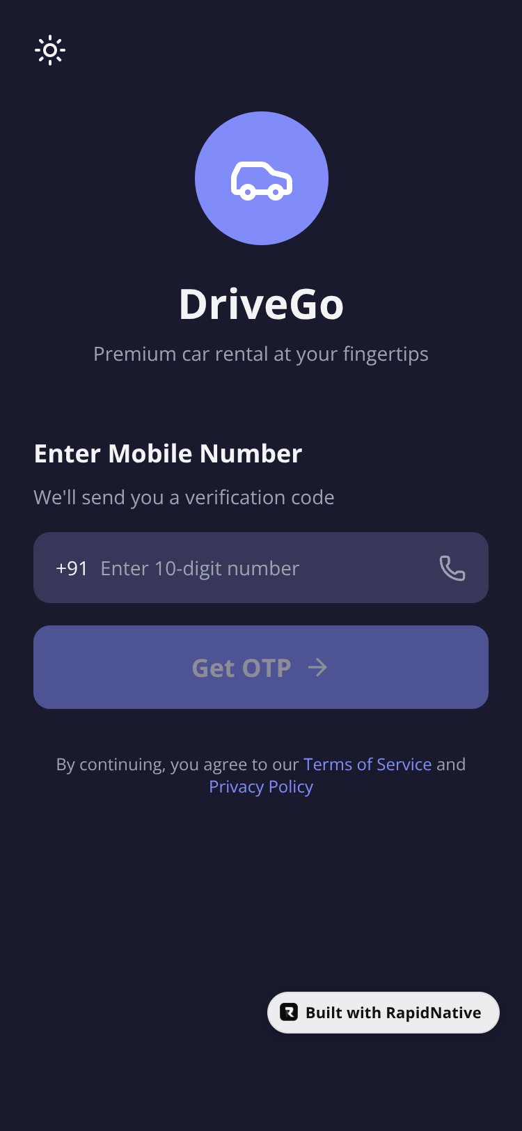 DriveGo screen 1