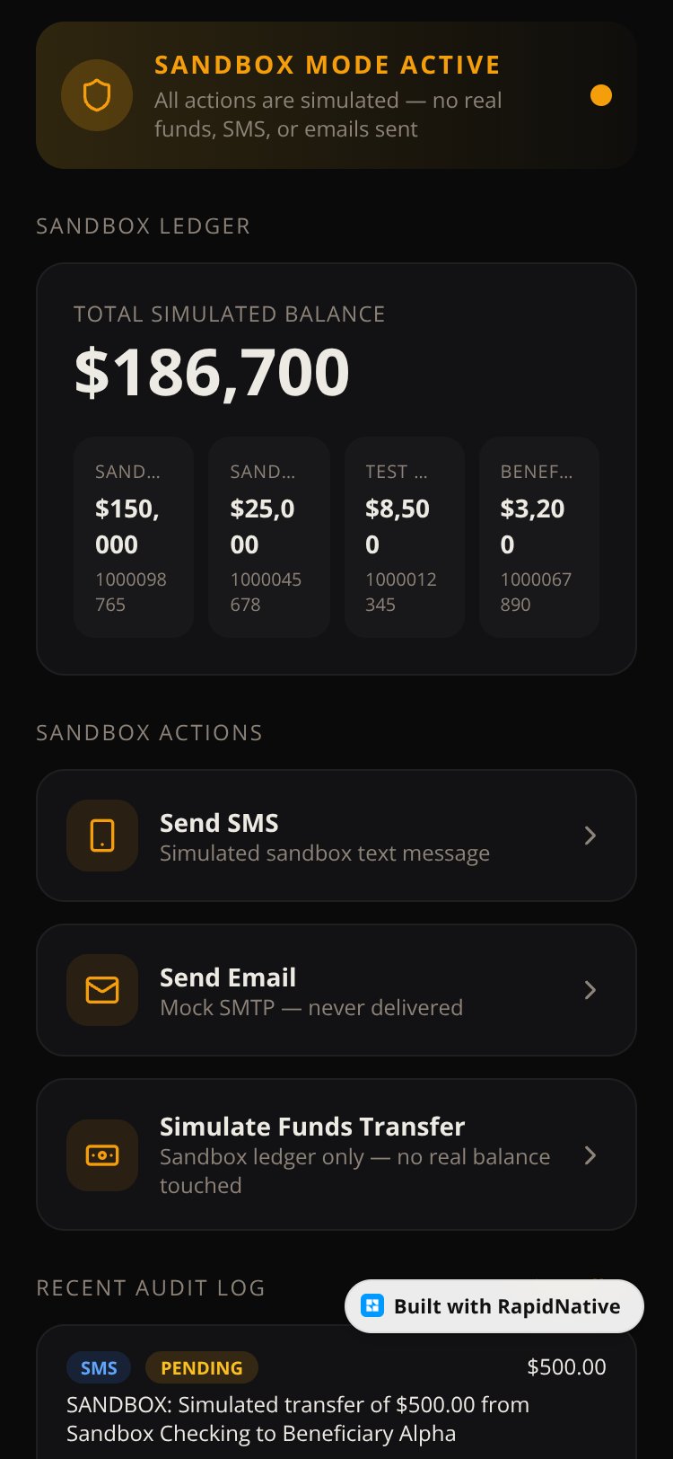 Sandbox Hub screen 1